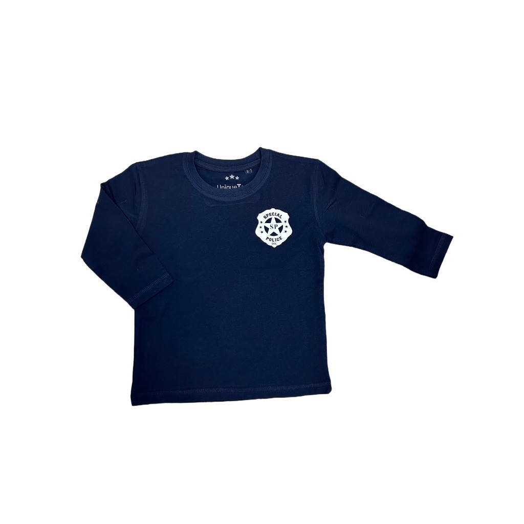 T-Shirt "POLICE" L/S, Blue Navy - T-Shirt - Legekammeraten.dk
