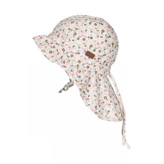 Melton Sommerhat Med Blomster Print UV 50+, Findes I Flere Farver - Legekammeraten.dk