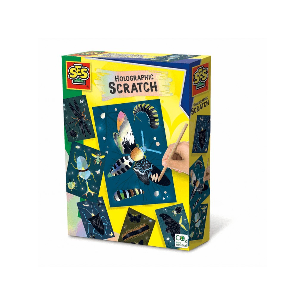 SES Creative Skrabeark - Holografiske - Kreativitets- og tegnelegetøj - Legekammeraten.dk