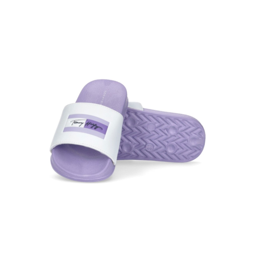 Tommy Hilfiger Badesandaler Lilac/White - badesandal - Legekammeraten.dk
