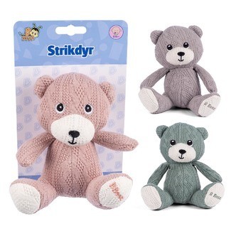 B BEEZ Knitted Bamse 14 cm. - aktivitets legetøj - Legekammeraten.dk