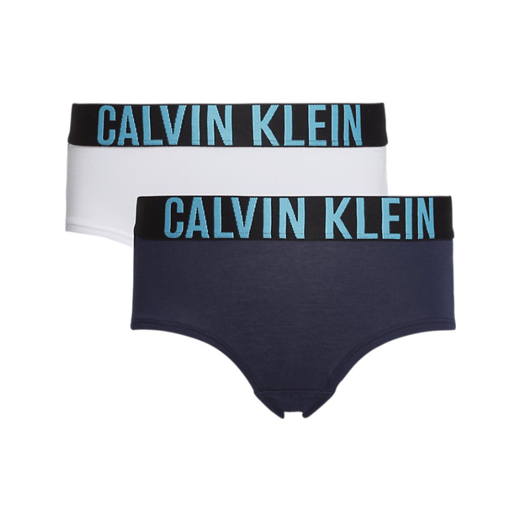 Calvin Klein 2-pak Hipster Black Iris/ White Pige - Legekammeraten.dk