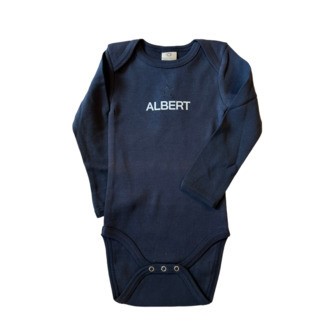 Smallstuff Body Med Navnetryk, Langærmet - Navy - bodystocking - Legekammeraten.dk