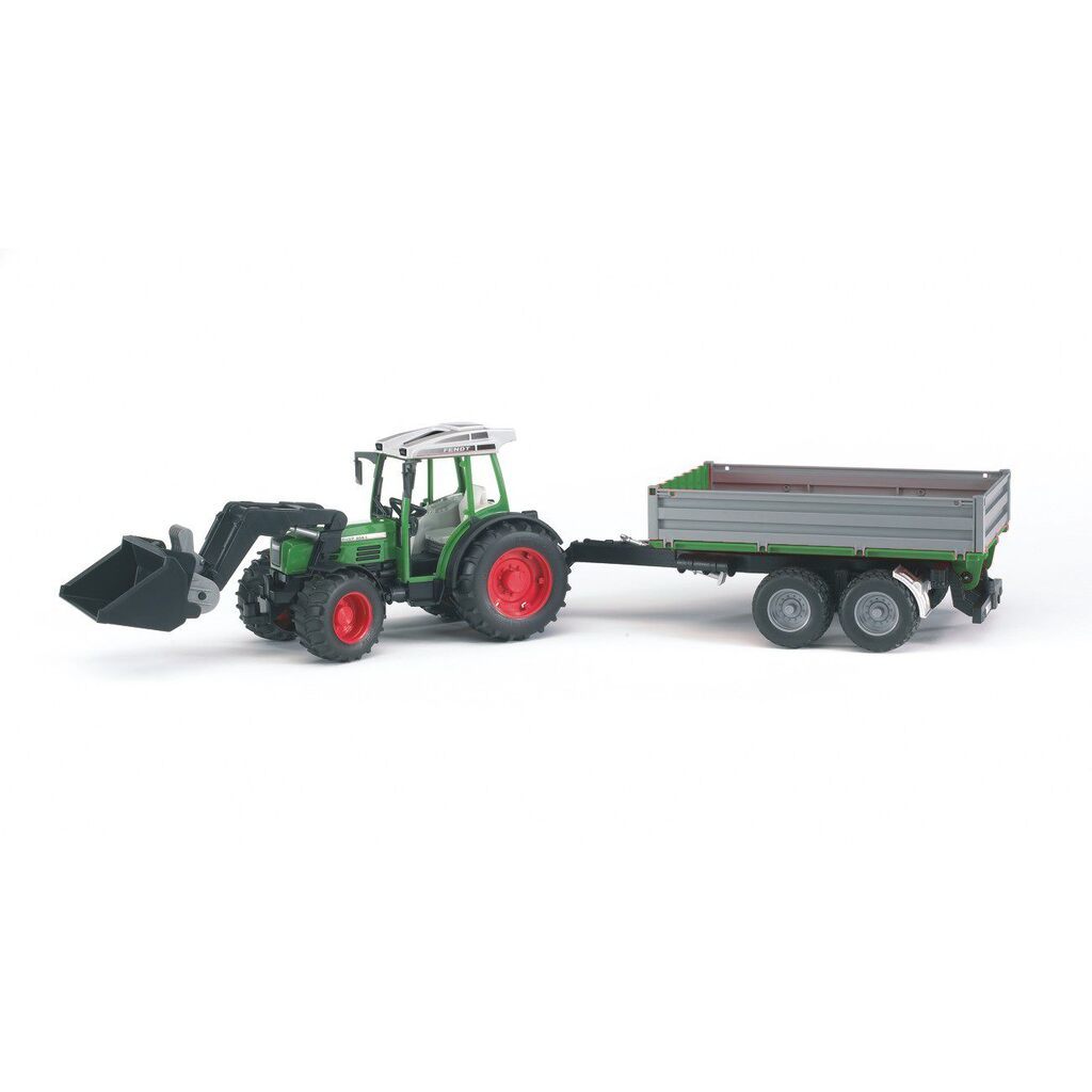 Bruder Fendt 209 S with  frontloader and tipping  trailer - Bruder - Legekammeraten.dk