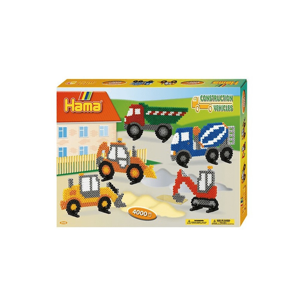 Hama Midi Gaveæske Construction Køretøjer - Legekammeraten.dk