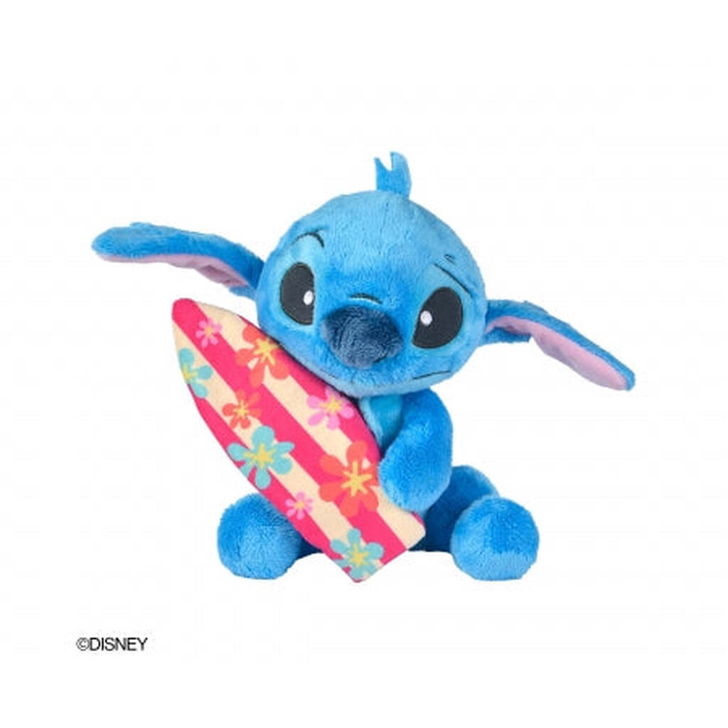 Disney Stitch Med Surfboard 25 cm - bamser - Legekammeraten.dk