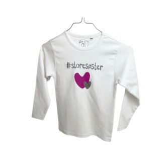 #Storesøster T-Shirt L/S, Hvid - Legekammeraten.dk