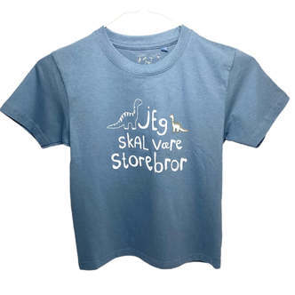 Jeg Skal Være Storebror T-shirt S/S DinosaurÂ Denim Blå - Skjorter og toppe - Legekammeraten.dk