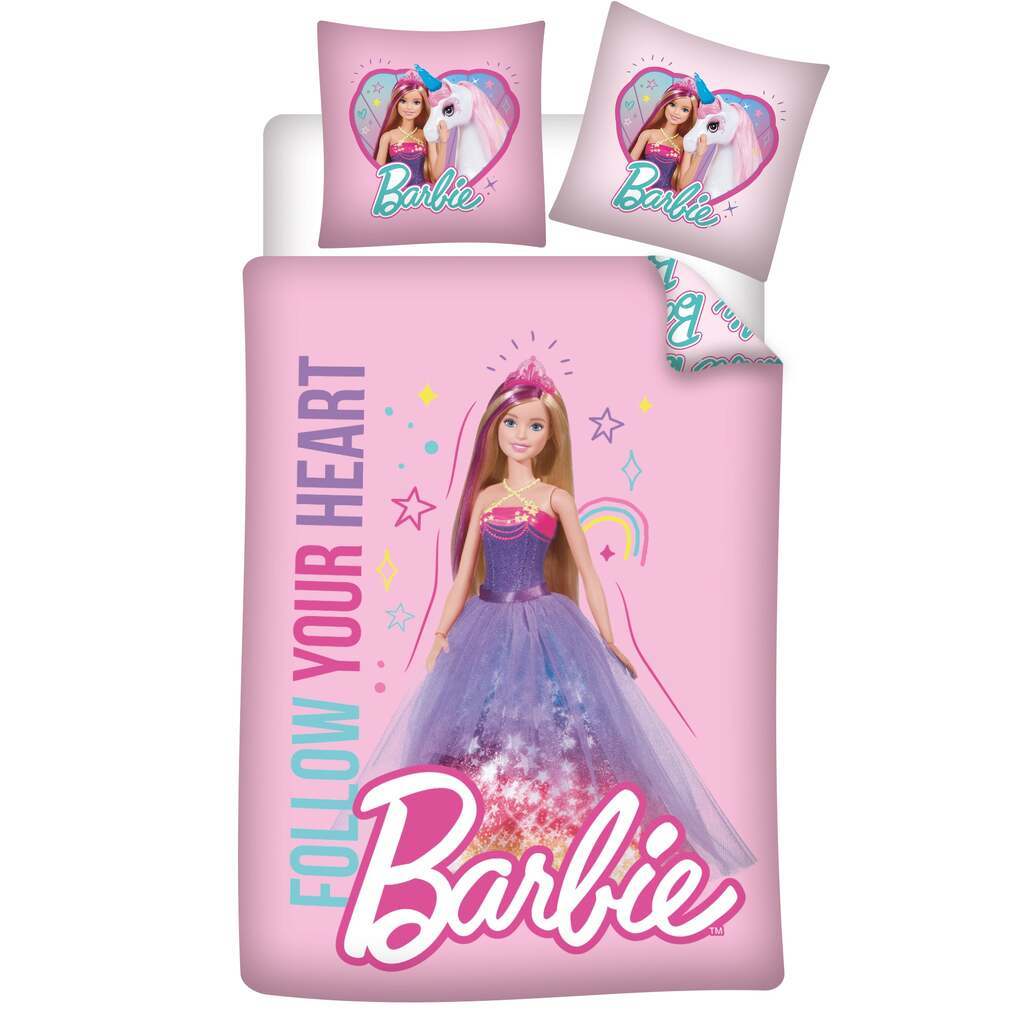 Junior Sengetøj Med Barbie Motiv - Junior Sengesæt - Legekammeraten.dk