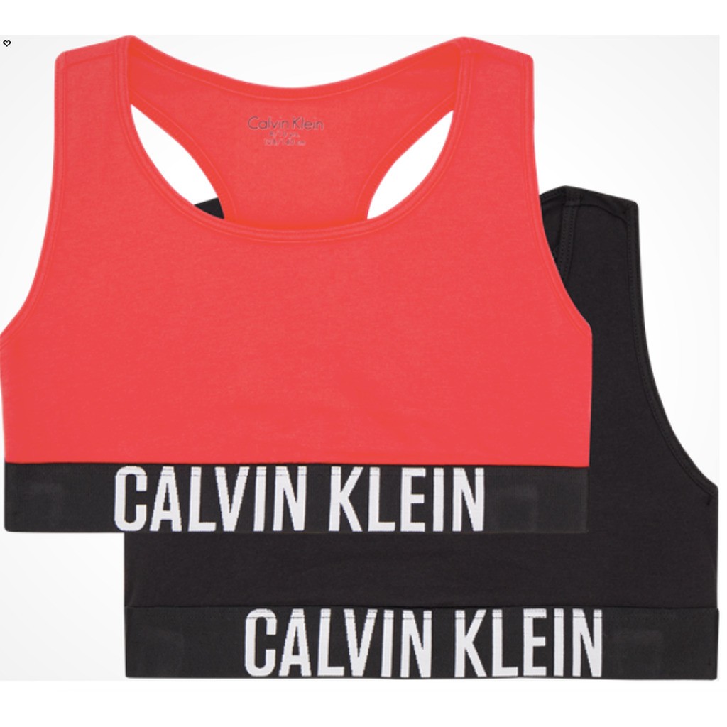 Calvin Klein Bralette Redhot/Black - Legekammeraten.dk