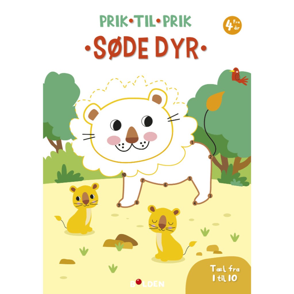 Aktivitetsbog, Prik Til Prik Bog 1-10 Søde Dyr - Legekammeraten.dk