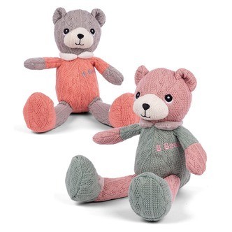 B BEEZ Knitted Bamse 20 cm. - aktivitets legetøj - Legekammeraten.dk