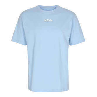 T-Shirt Med Navn S/S, Sky Blue - T-Shirt - Legekammeraten.dk
