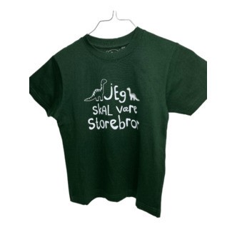 Jeg Skal Være Storebror T-shirt S/S Dinosaur Flaskegrøn - Jeg skal være storebror t-shirt - Legekammeraten.dk