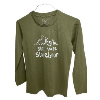 Jeg Skal Være Storebror T-Shirt L/S, New Army - Jeg skal være storebror t-shirt - Legekammeraten.dk