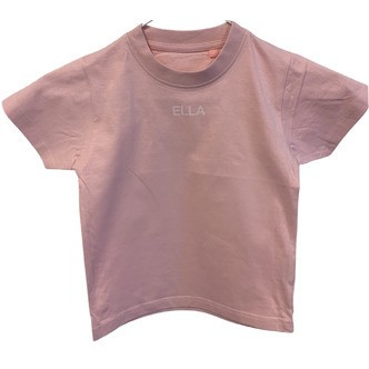 T-Shirt Med Navn S/S, Lyserød - T-Shirt - Legekammeraten.dk