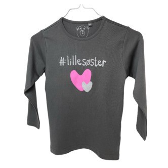 #Lillesøster T-Shirt L/S, Steel Grey - Legekammeraten.dk
