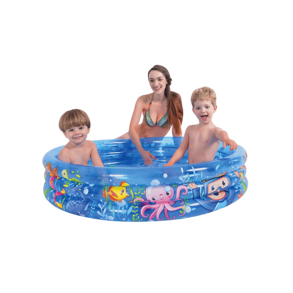 Badebassin Med 3 Ringe 120x24 Cm - pool - Legekammeraten.dk