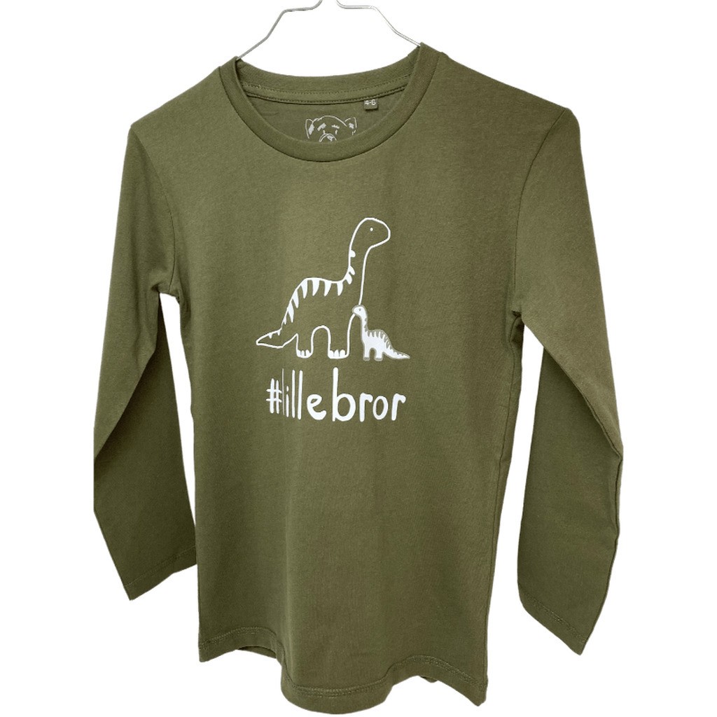 #Lillebror T-Shirt L/S, New Army - Legekammeraten.dk