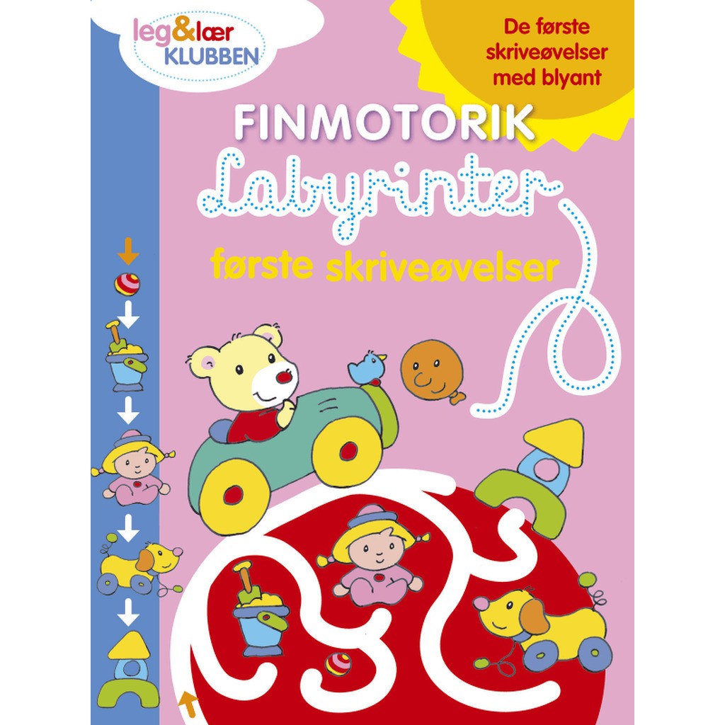 Aktivitetsbog, Finmotorik-Labyrinter Bamse - Aktivitesleg - Legekammeraten.dk