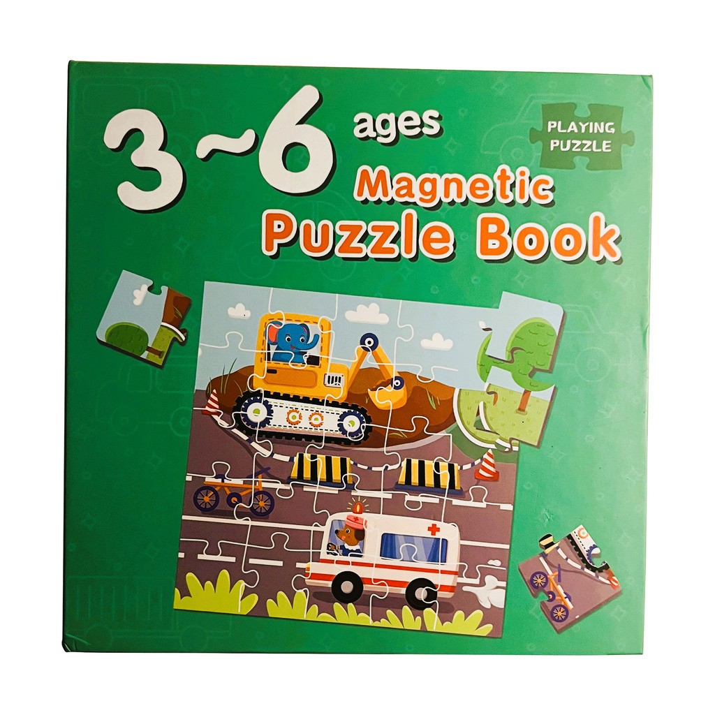 Magnet Puslespil, bog med 3 stk. 1-6 år - Transport / 3 - 6 år