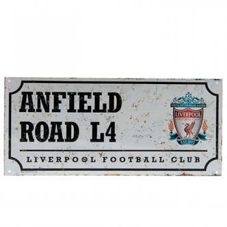 Liverpool FC Anfield Road metal skilt