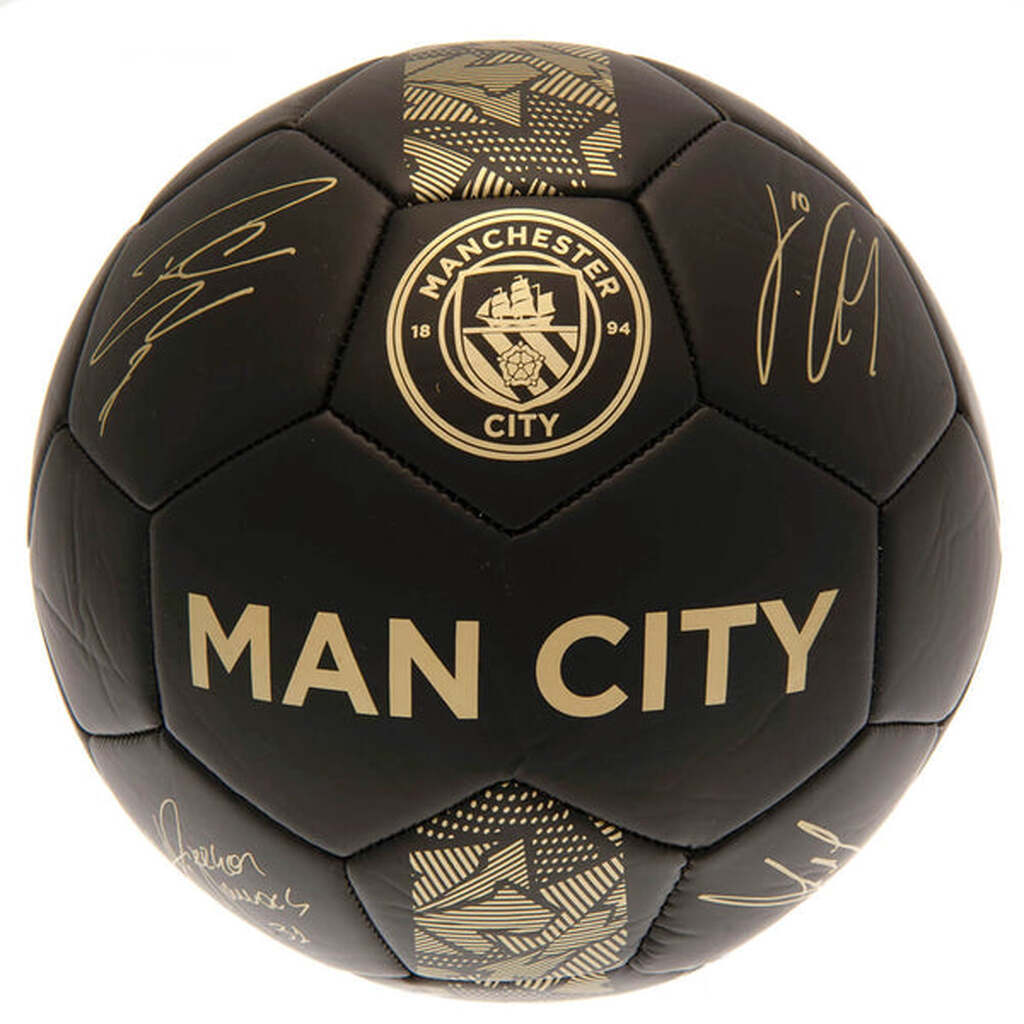 Manchester City FC Fodbold med underskrifter - Str 5