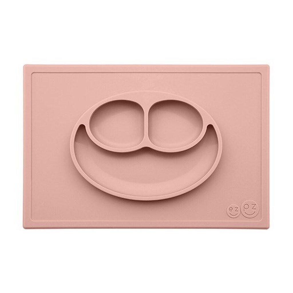 Ezpz Dækkeserviet og Skål i ét - Happy Mat - Støvet Rosa