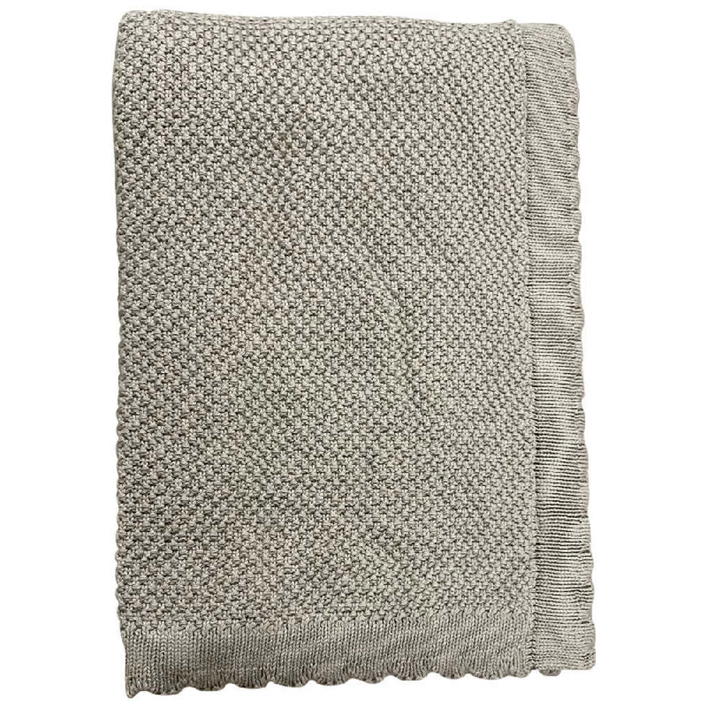 Baby Plaid - Bomuld Strikket Imp. 457 - Mos Grøn