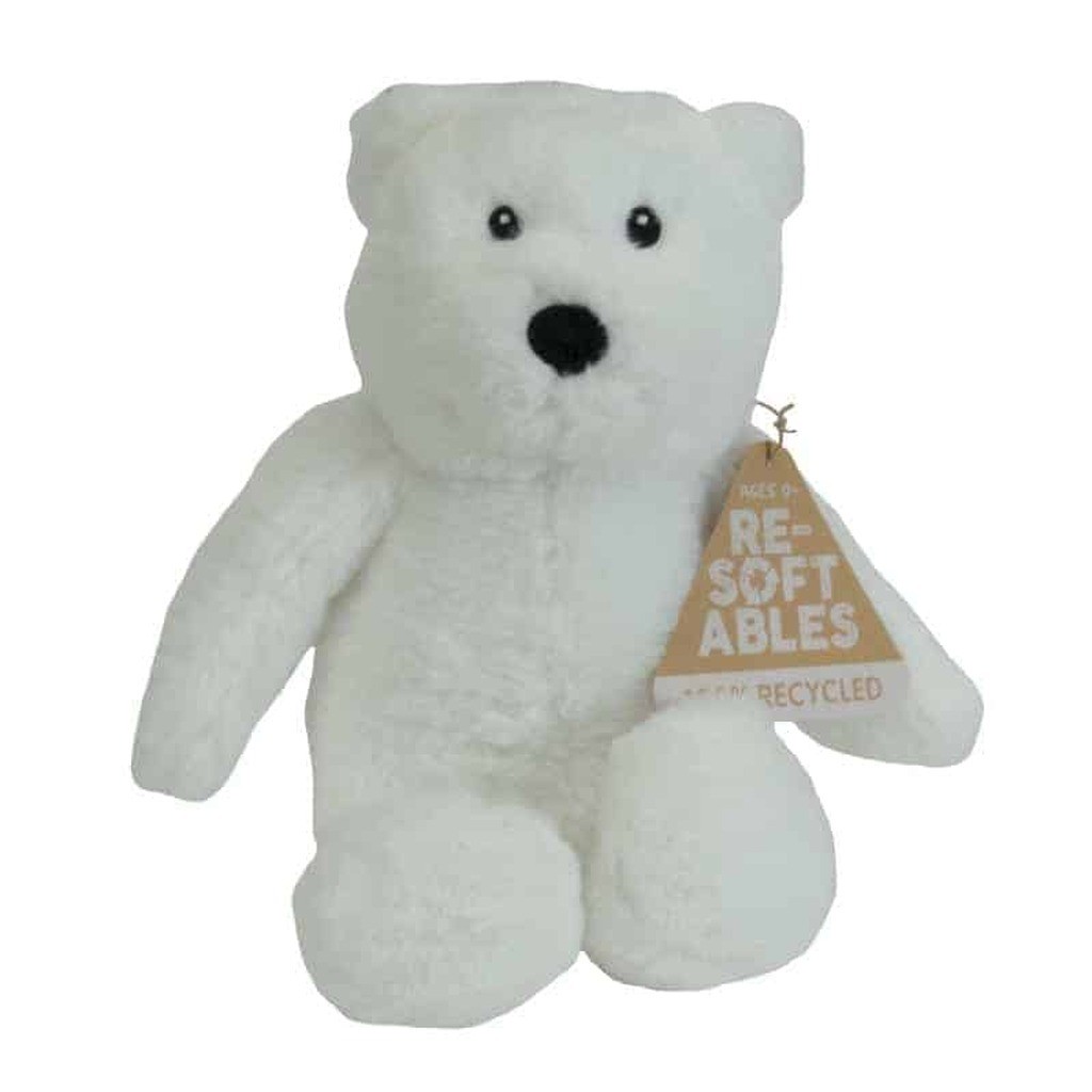 Resoftables Bamse - Hvid 25 cm