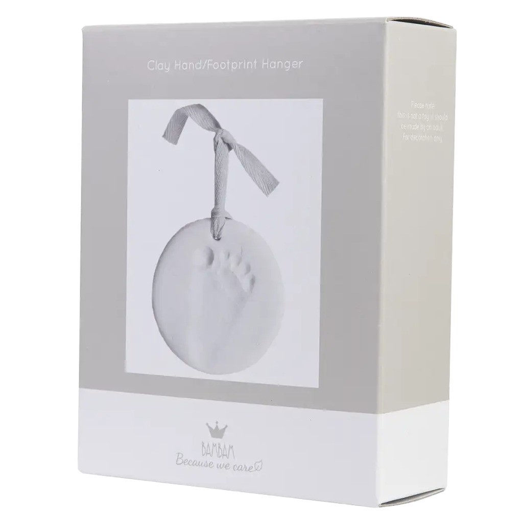 Bambam - Ler Fod/håndaftrykshænger