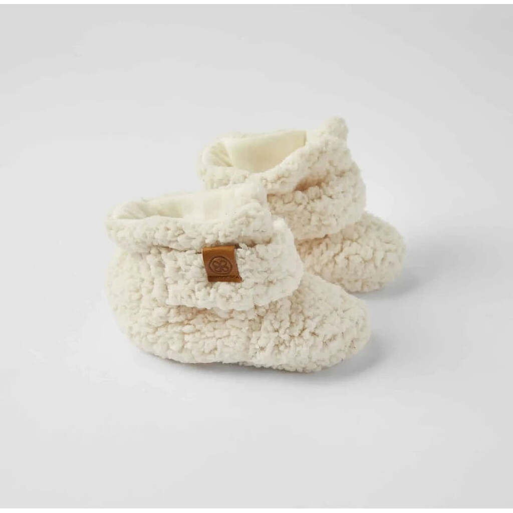 Teddy Booties - Off White (6-12m)