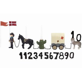 Kids by Friis Fødselsdagstog Cowboy m. 11 Tal