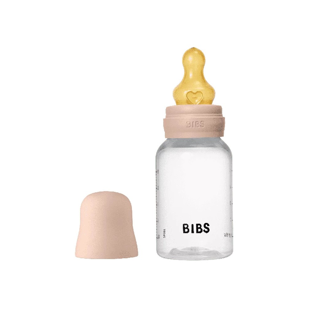 Bibs Baby Flaske Rund Latex 1 Pack 150 ml Slow Flow Blush