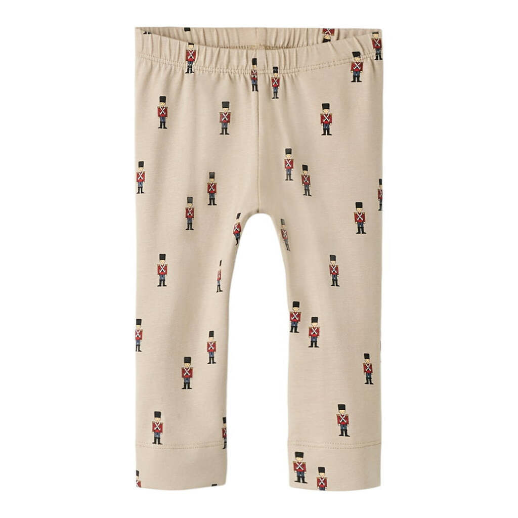 Name It Leggings Med Mange Små Figur Print, Str. 56-92 - Beige