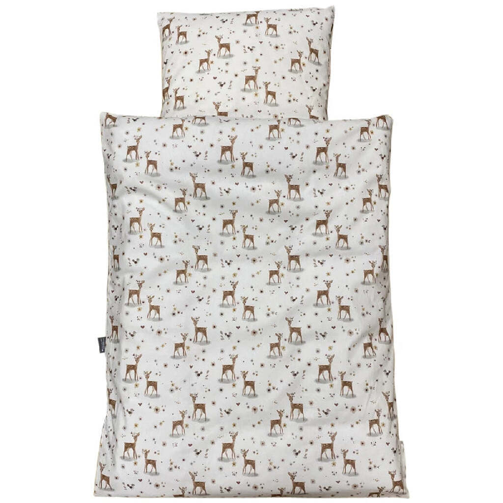 Junior Sengelinned - Dess. 1253 Koral Farvet Bambi og Blomster