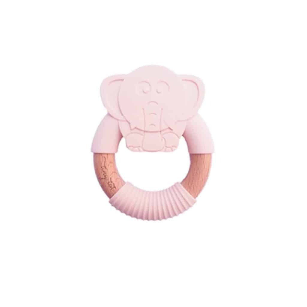 Tiny Tot Bidering - Elefant - Støvet Rosa