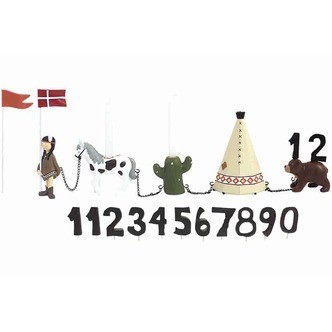 Kids by Friis Fødselsdagstog Indianerpige m. 11 Tal