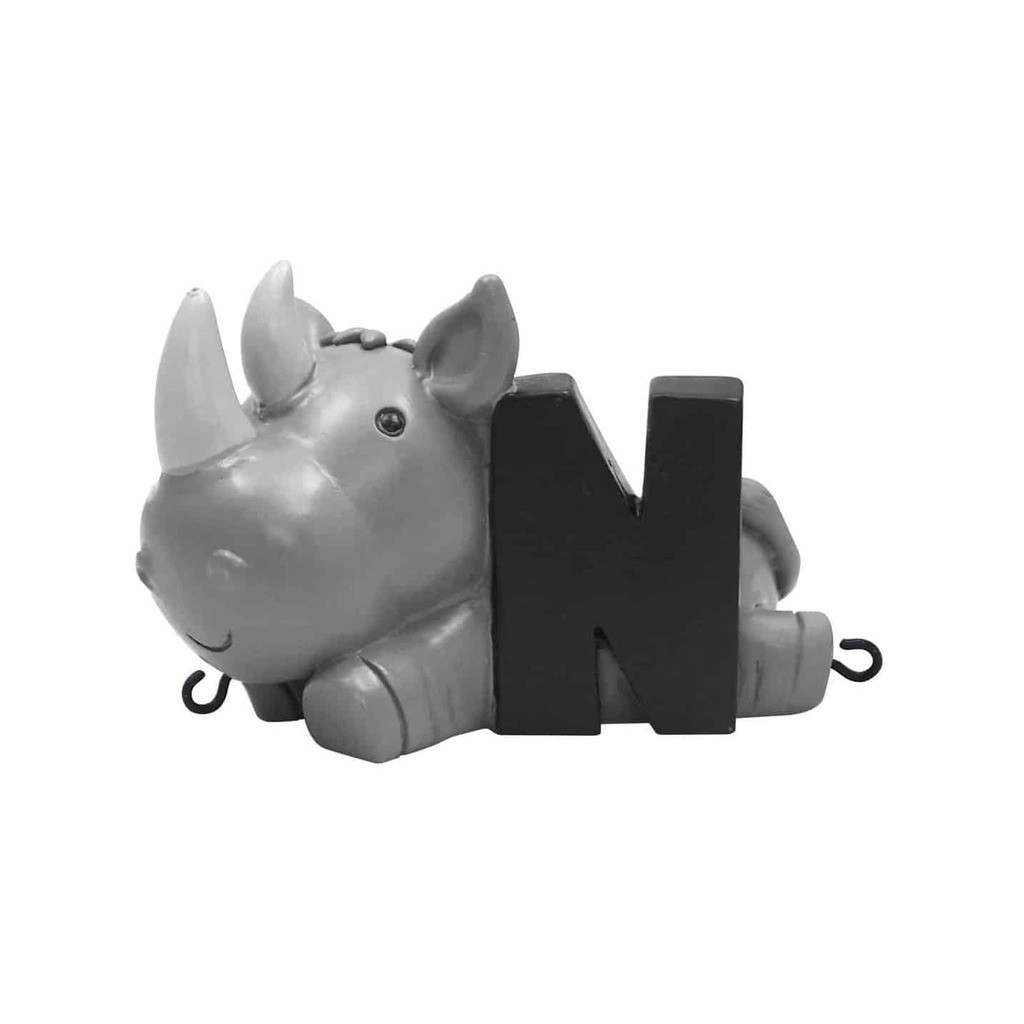 Kids By Friis N Bogstav Med Næsehorn Til Navnetog