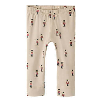 Name It Leggings Med Mange Små Figur Print, Str. 56-92 - Beige
