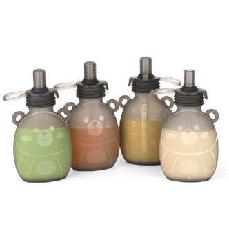 Haakaa Happii Bear Smootieposer - 4 Stk (170ml)