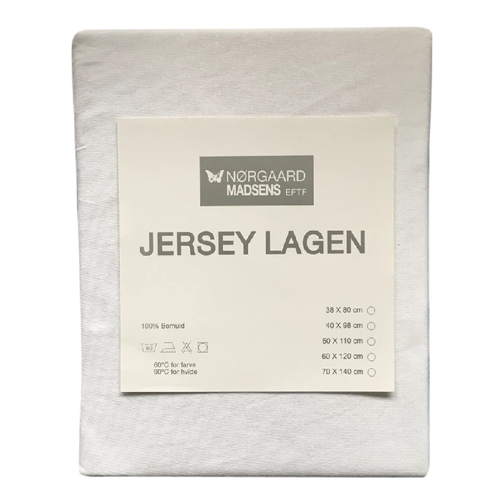 NM Jersey Lagen Str. 60x120 cm. Hvid