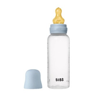 Bibs Baby Flaske Rund Latex 1 Pack 270 ml Medium Flow Baby Blue