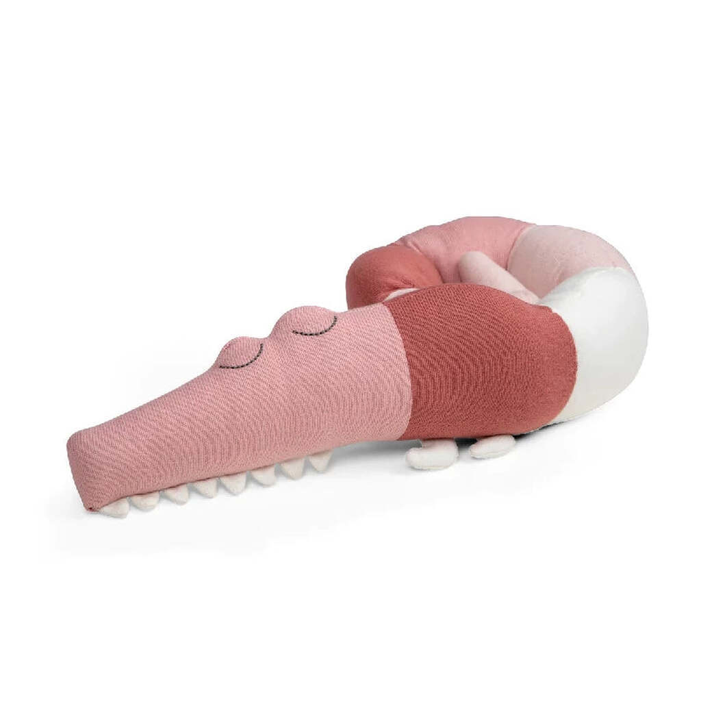 Sebra Strikket Mini - Pude Sleepy Croc Blossom Pink