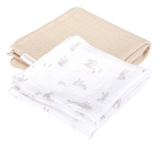 Little Dutch - Stofbleer 70x70 Muslin - Baby Bunny / Beige