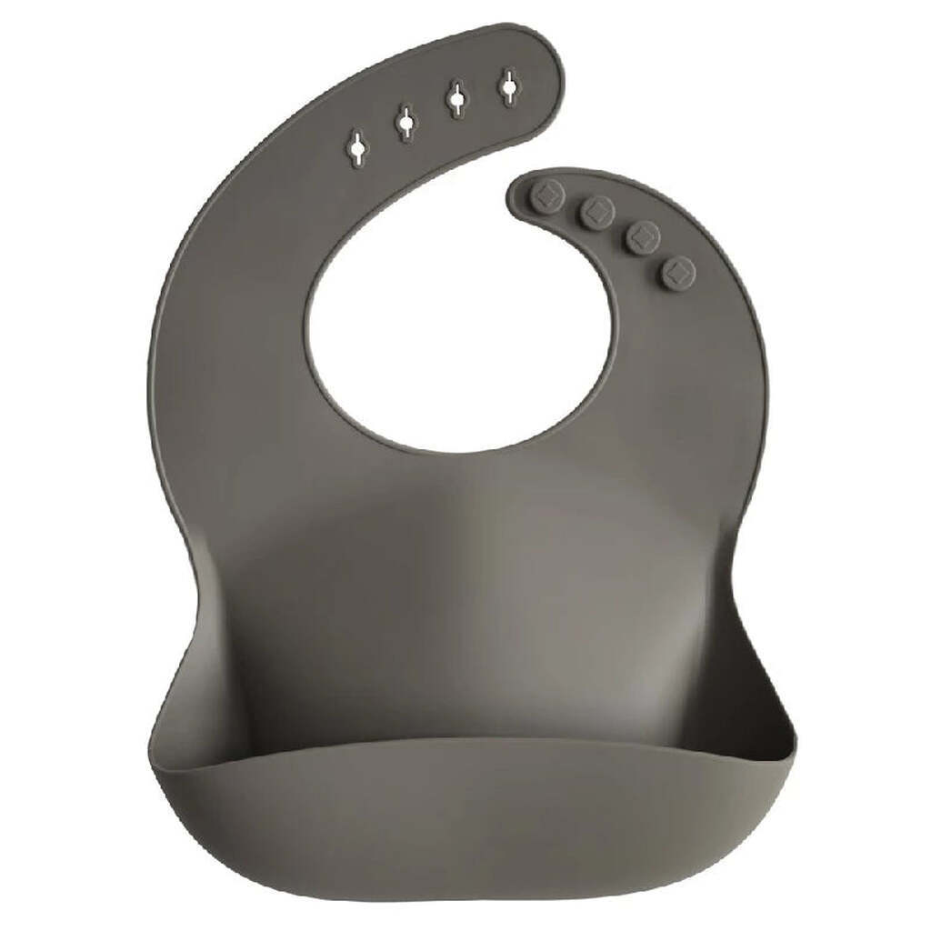 Mushie Silicone Bib Dove Grey