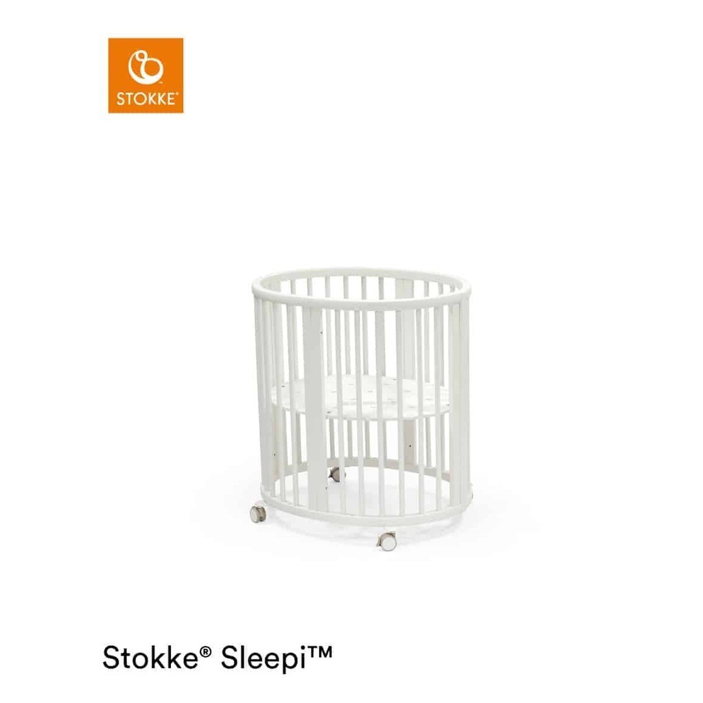 Stokke Sleepi V3 Mini Hvid Inkl. Madras og Forlængerstykke