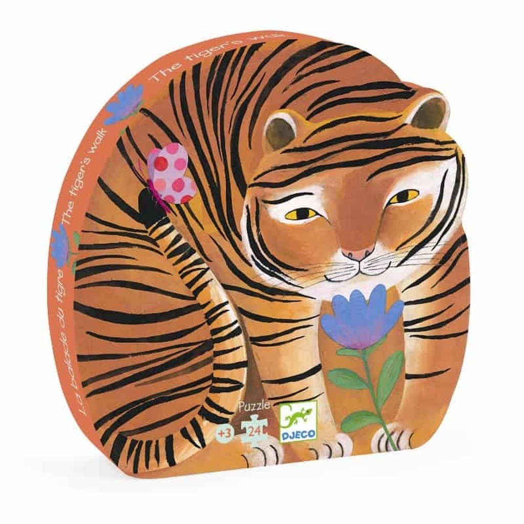Silhuet Puslespil - Tiger - 24 Brikker