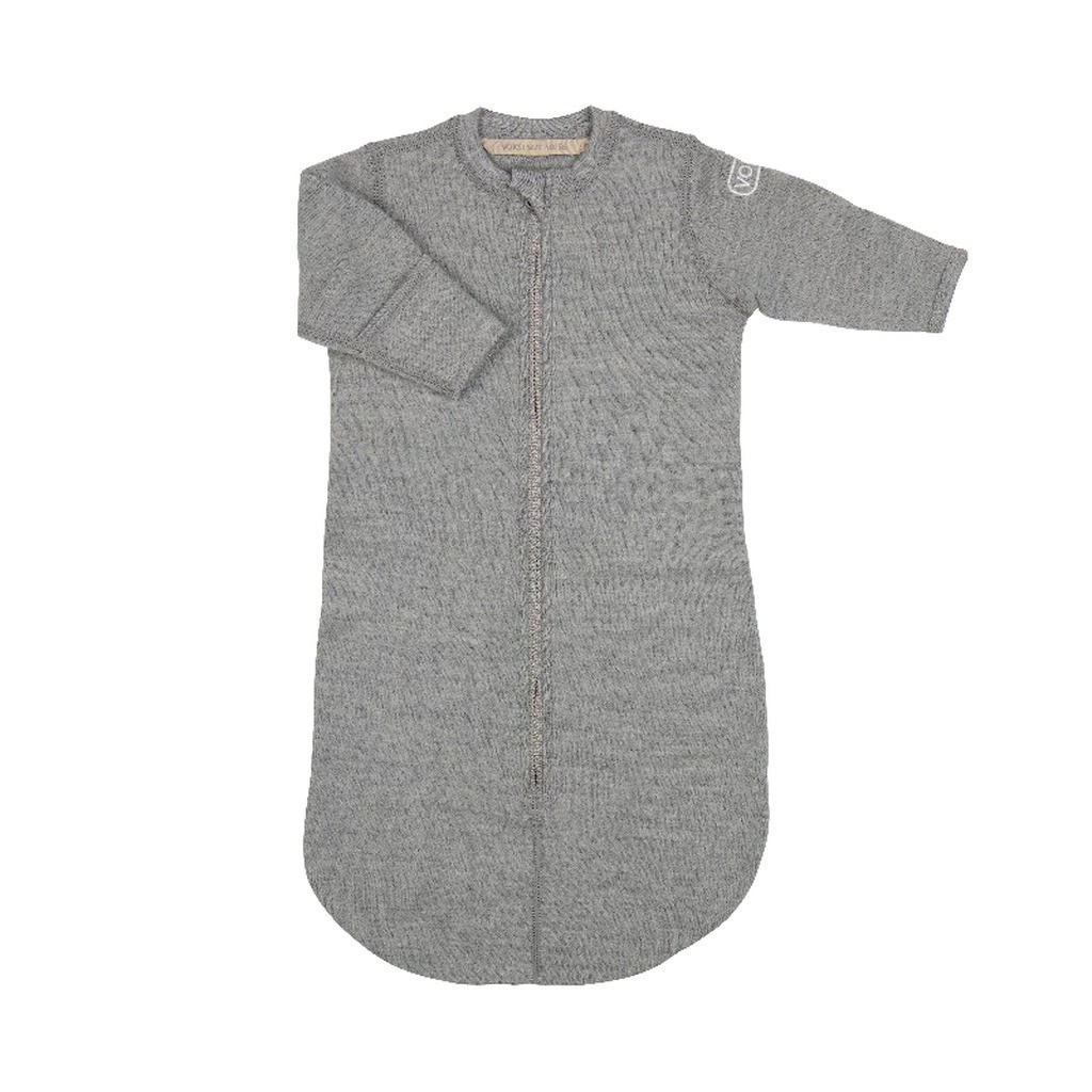 Voksi Wool Baby Bag Fleece - Melan Grey