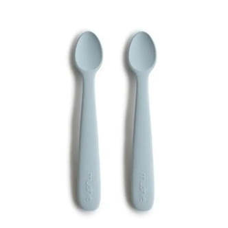 Mushie Silikone Babyskeer 2 - Pak Powder Blue